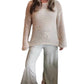 Blu Pepper - Seaside Crochet Crew Neck Sweater