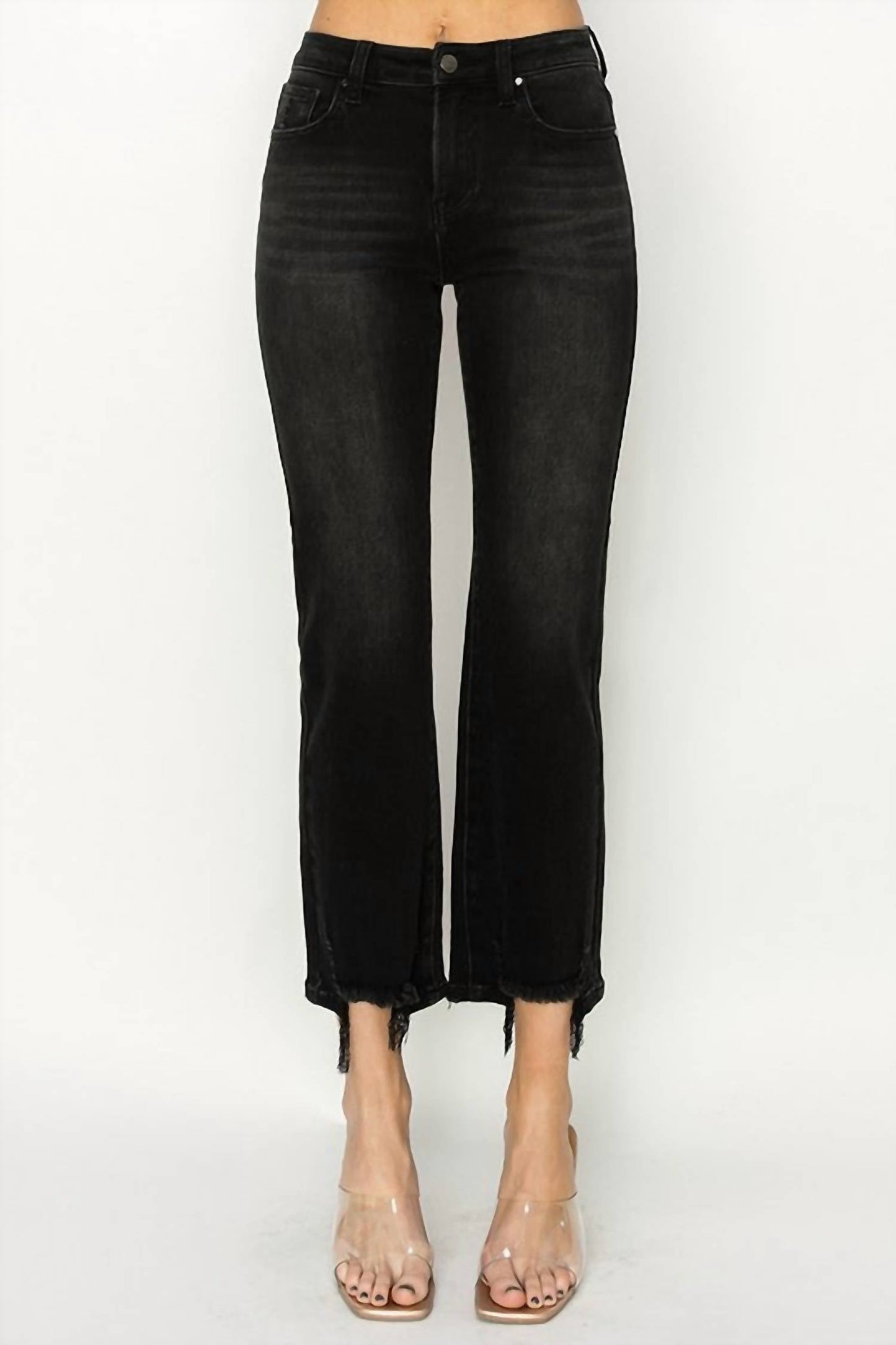 Risen - Zella Mid Rise Straight Leg Jeans