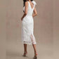 Mac Duggal - Beaded Floral Tea Length Gown