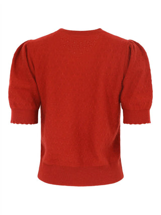 Frame - Pointelle Puff Sleeve Sweater