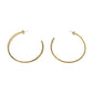 Brenda Grands - Women's Thin Hammered Hoop Earrings