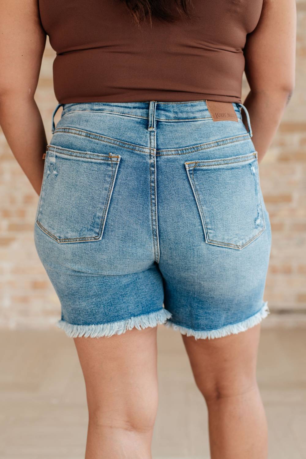 Judy Blue - Rigid Magic Button Fly Cutoff Shorts - Plus