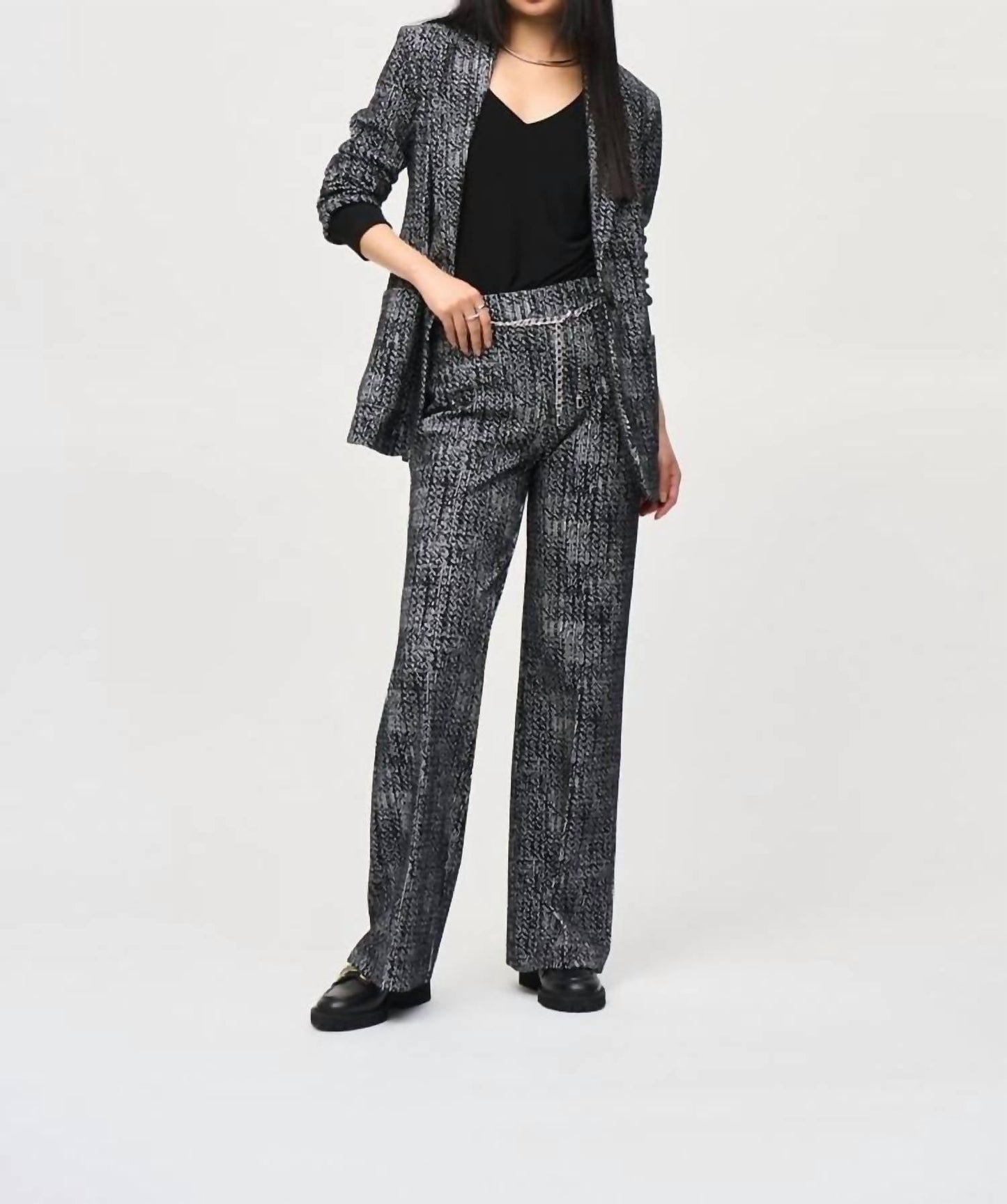 Joseph Ribkoff - Tweed Knit Fitted Blazer