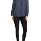 Adrianna Papell - Crewneck Long Sleeves Button Detail Woven Top
