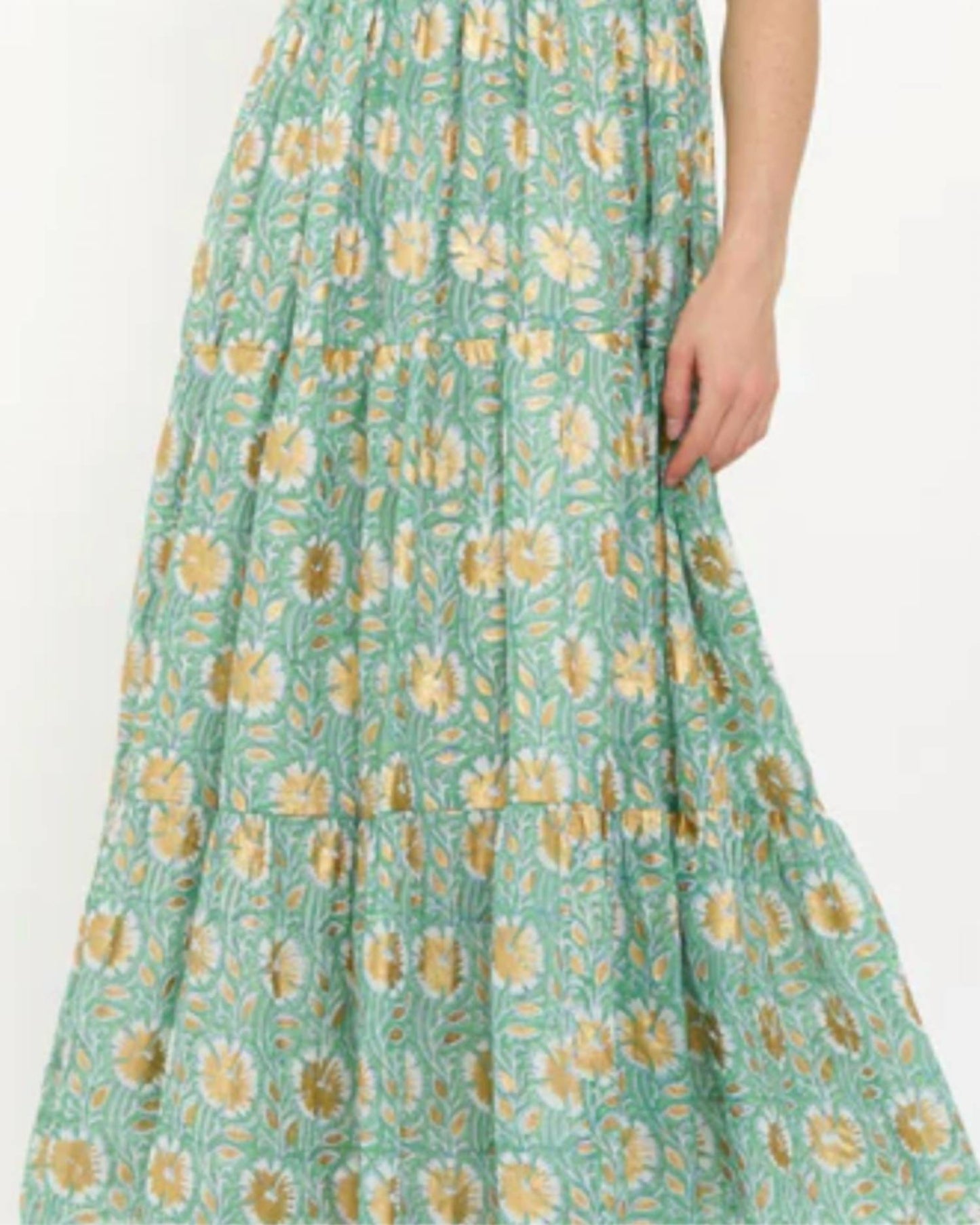 Oliphant - Sleeveless Smocked Maxi Dress
