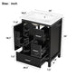 Bathroom Vanity With Sink, Soft-Close Doors, Double-Layer Shelf And 3 Drawers