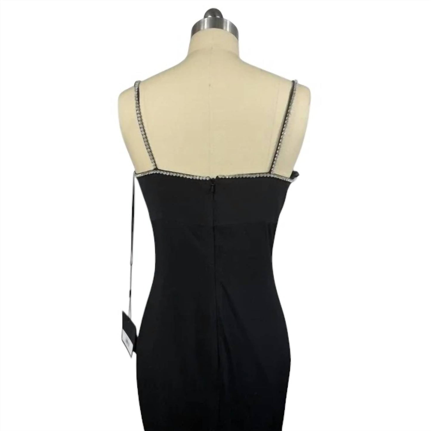 Ieena For Mac Duggal - Women's Midi Rhinestones Cocktail Dress