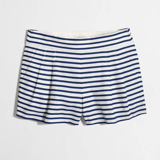 J.Crew - Women's Pleated Striped Shorts