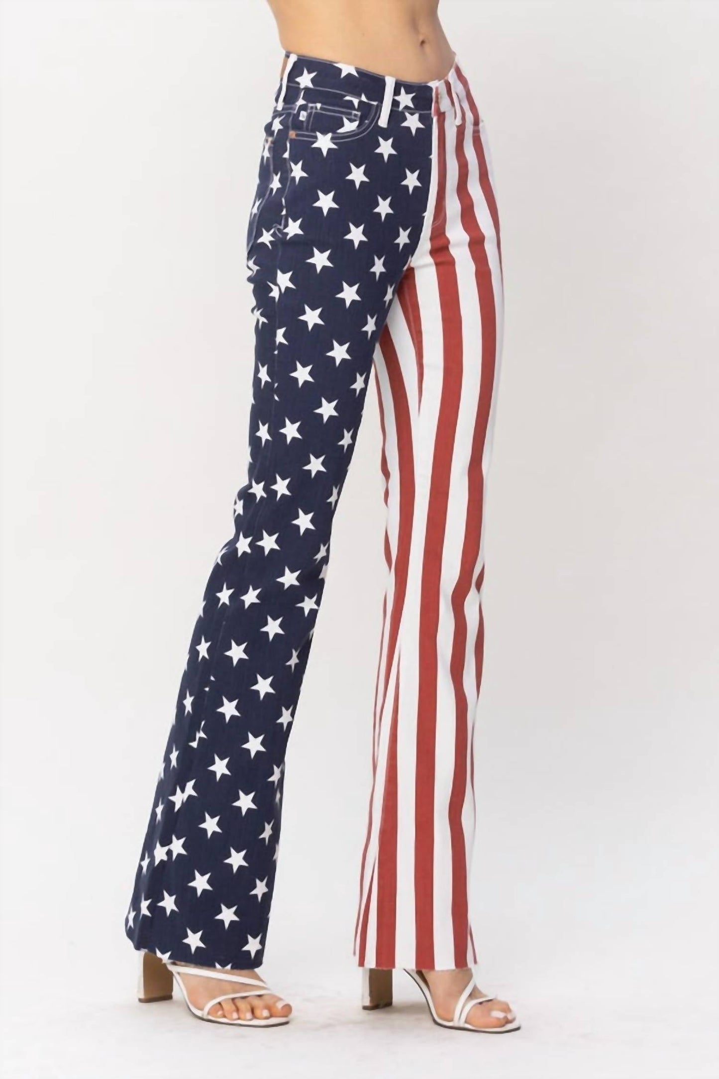 Judy Blue - High Waist American Flag Print Flare Jean