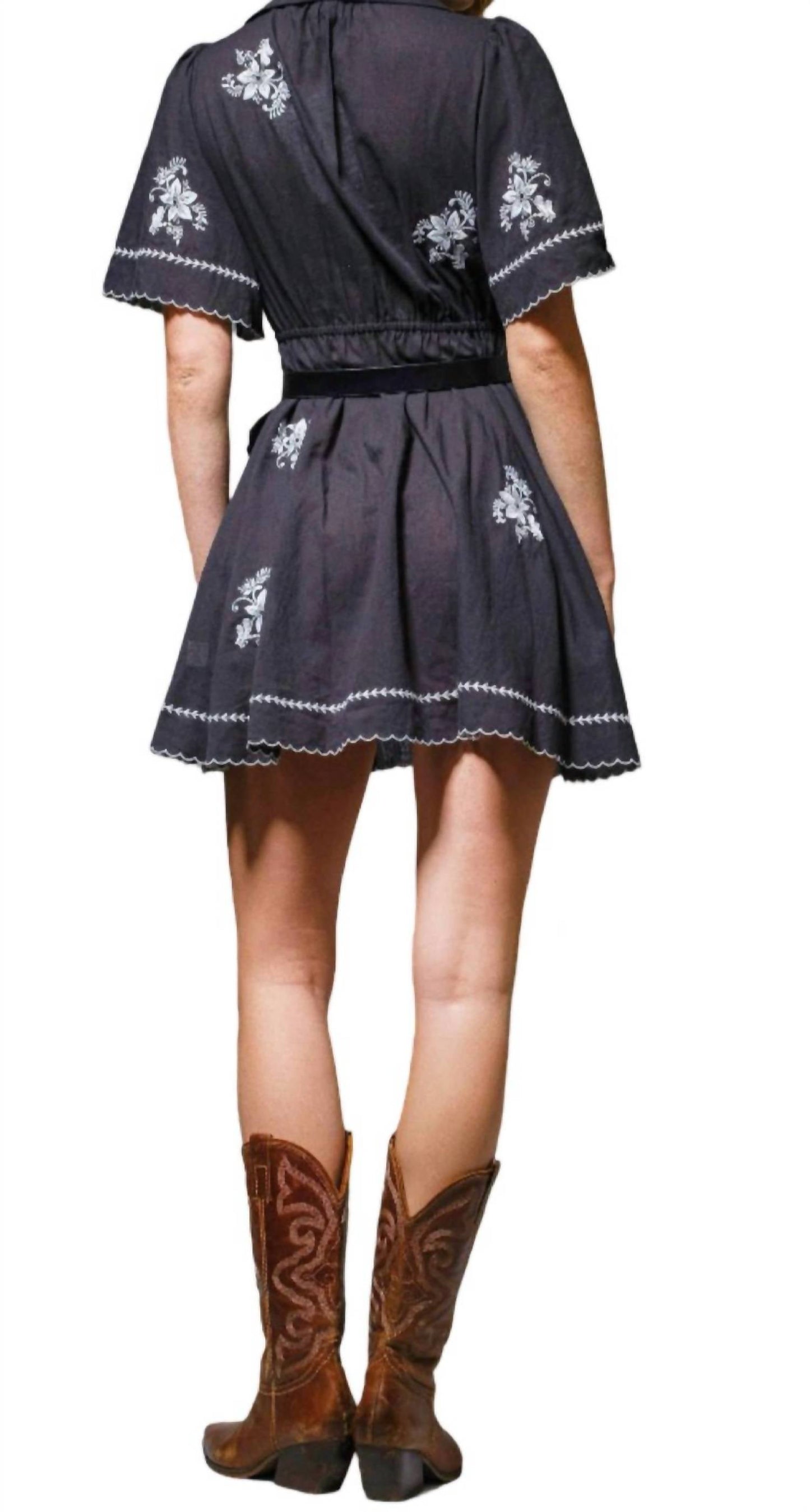 Blue B - Ranch Flower Cotton Embroidered Dress
