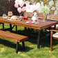 GO Outdoor Wood Dining Set For 7-8 Persons