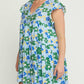 Entro - Floral Tiered Babydoll Dress - Plus