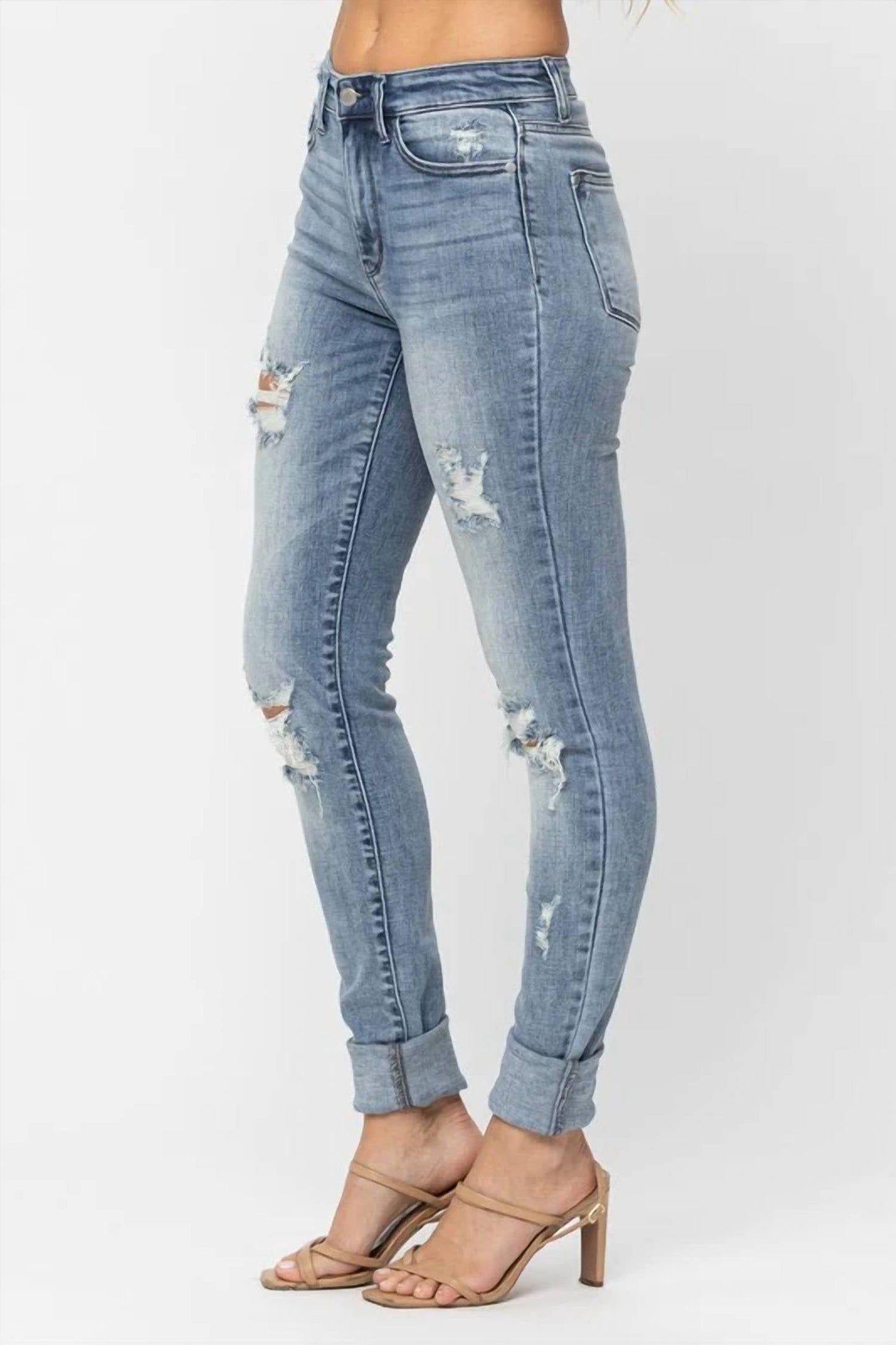 Judy Blue - High Rise Destroyed Skinny Jeans