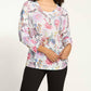 Fdj - Floral Print Loose Fit Dolman Top