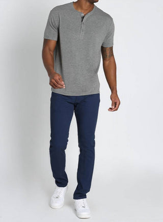 Jachs New York - Stretch Poly Viscose Short Sleeve Henley Tee