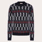Valentino - Geometric Pattern Crew Neck Sweater