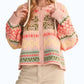 &Merci - Ribbed Collared Neckline Cardigan