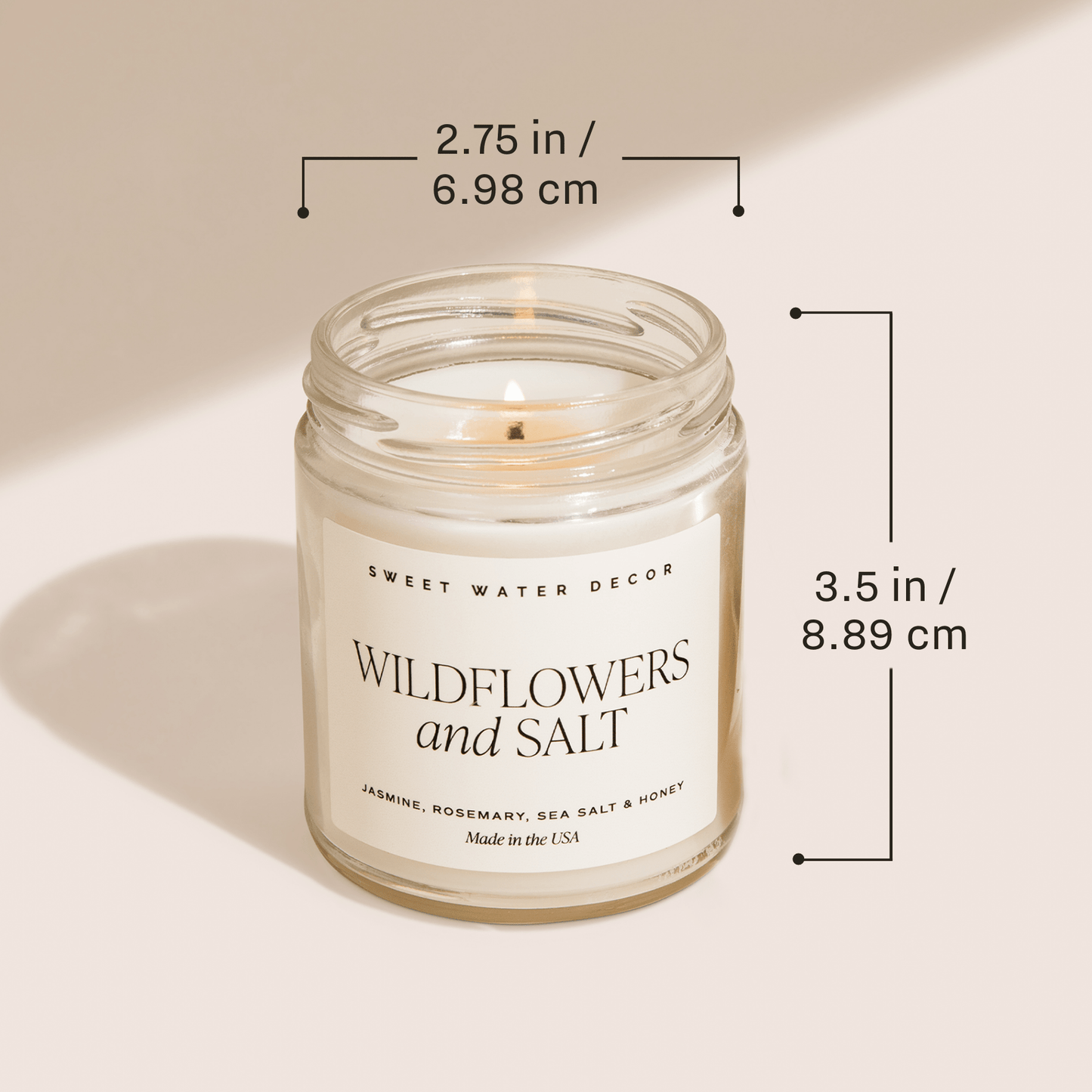 Holiday Cheer Soy Candle - 9 oz Patterned Clear Jar