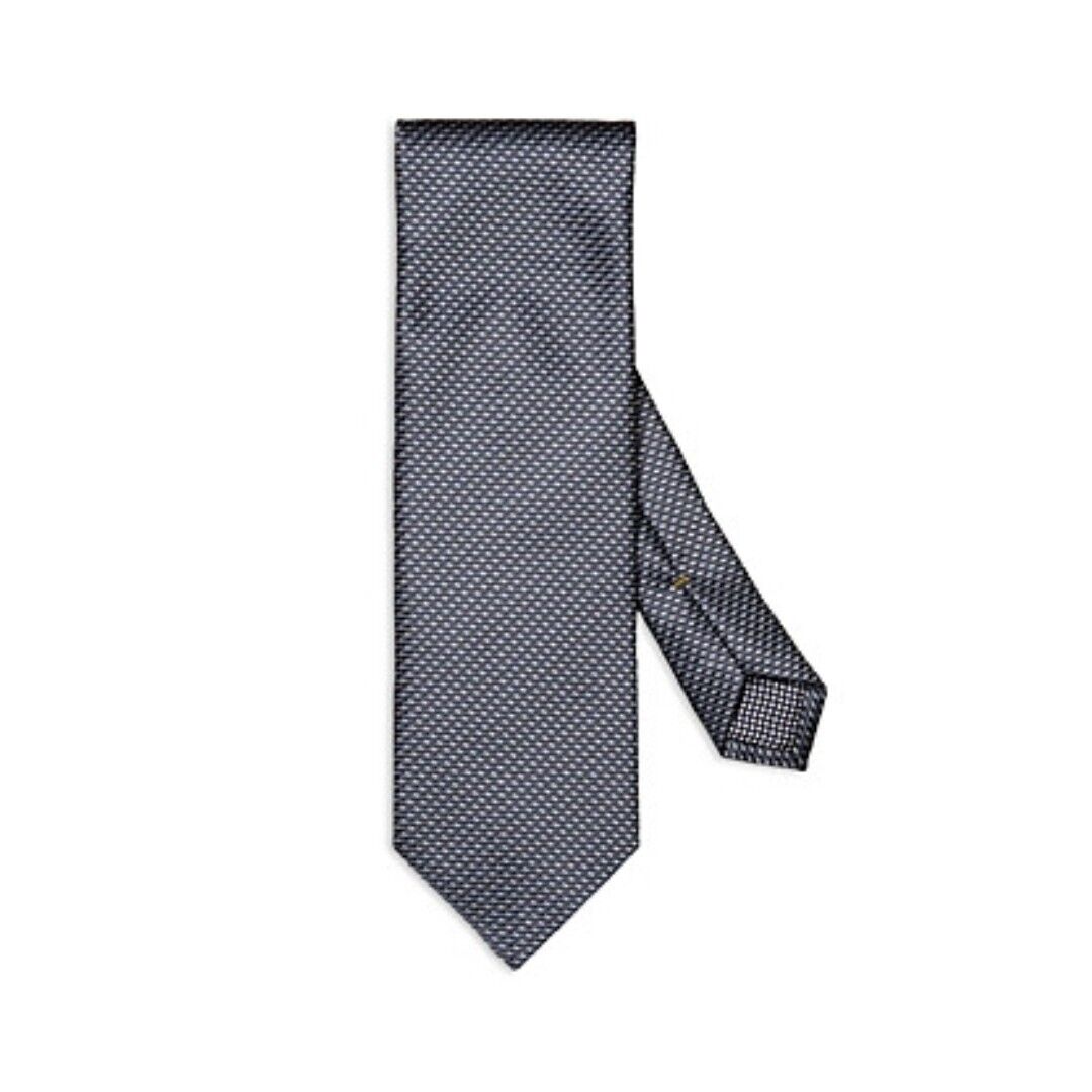 Eton Geometric Silk Tie Navy Size One Size