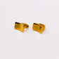 Golden Lock Rectangle Earrings – Elegant Gold-Plated Jewelry for Women