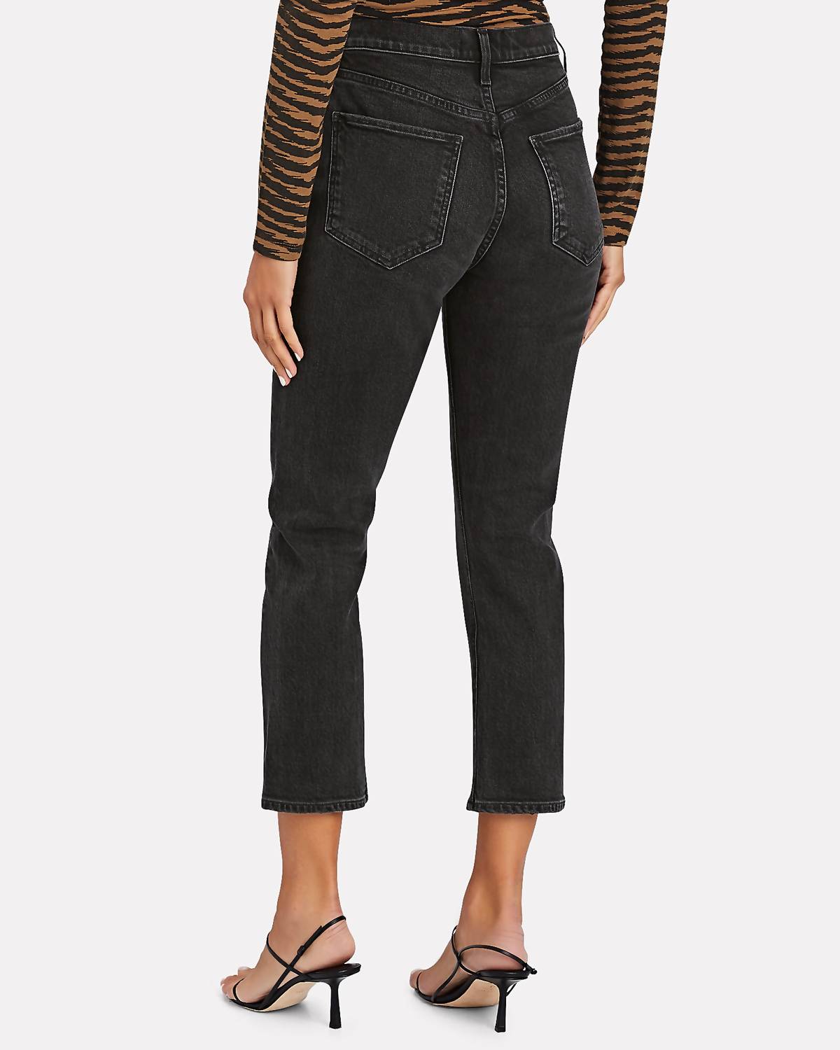 Agolde - RILEY HIGH-RISE STRAIGHT CROPPED JEANS