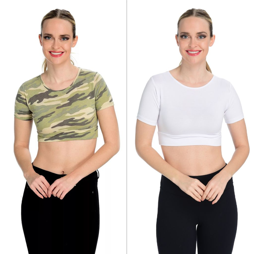Halftee Short Sleeve Boyfriend Crew Neck Layering Top 2 Pack