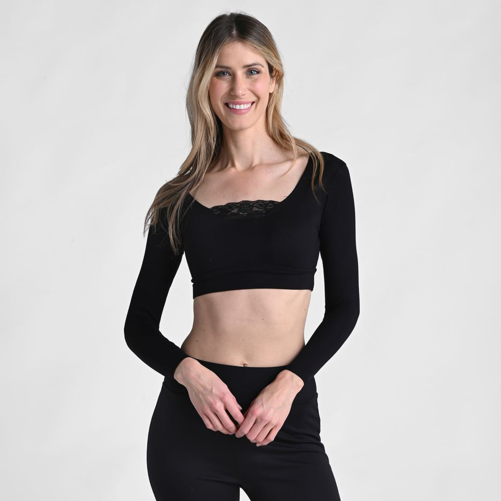 Halftee Long Sleeve Peekaboo Top
