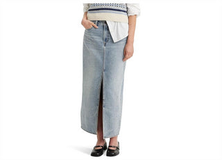 Levi s Women s Premium Ankle Column Denim Skirt Light Wash Blue