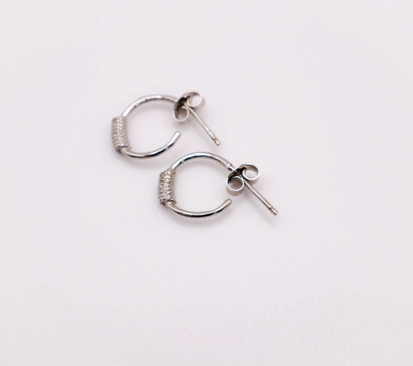 Italian Mini Sterling Silver Hoop Earrings