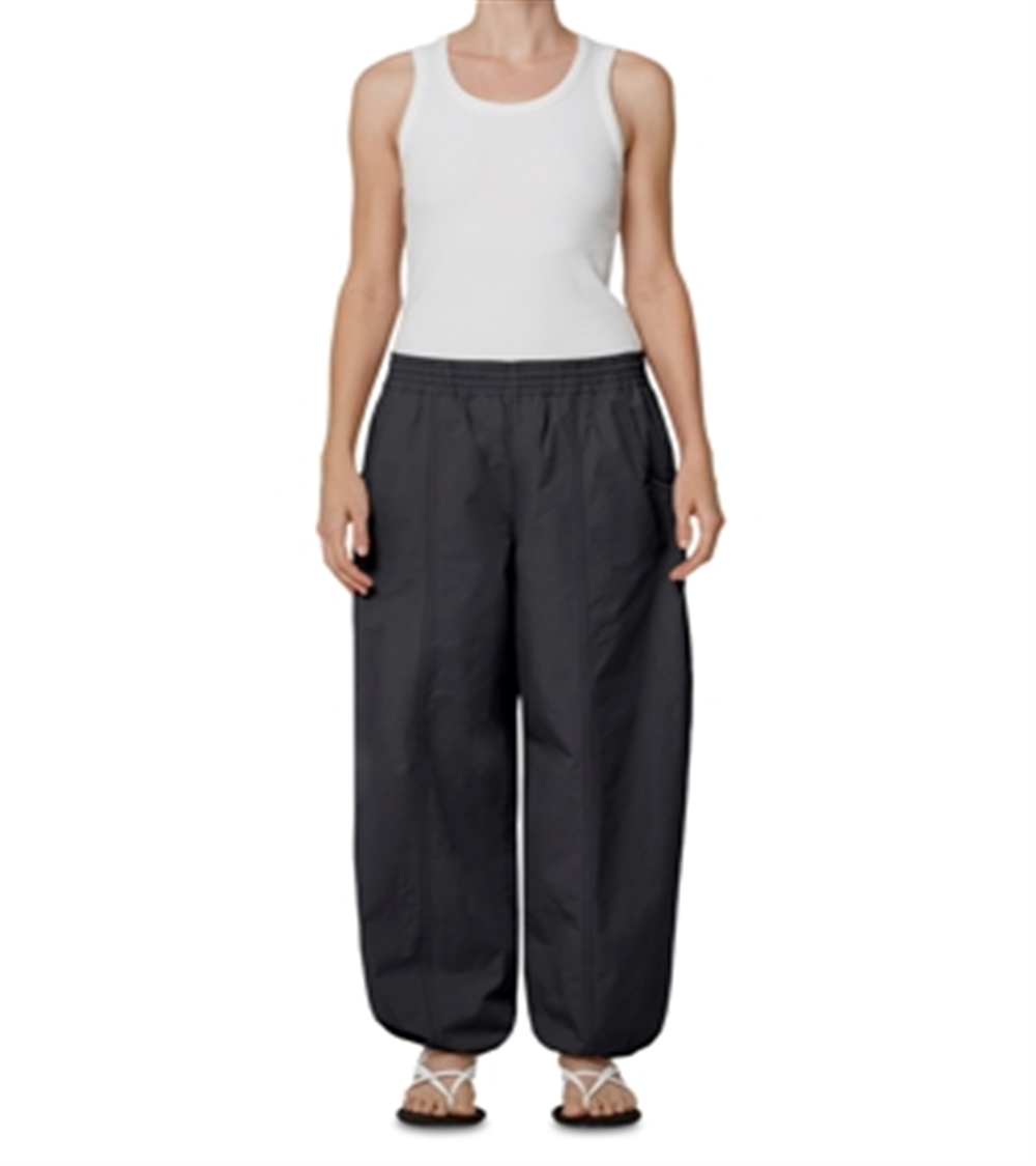 Agolde Dakota Cotton Poplin Track Pants Black Size M