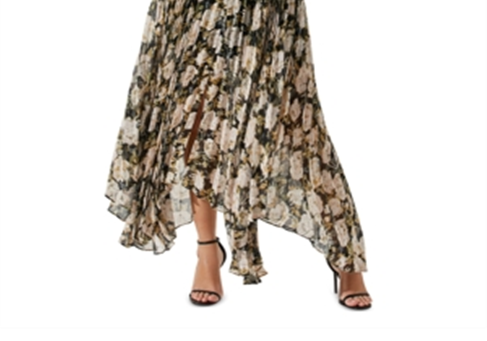 Astr the Label Ayana Floral Pleated Long Sleeve Maxi Dress