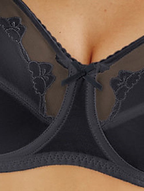 Bali Women's Flower Underwire Bra Black