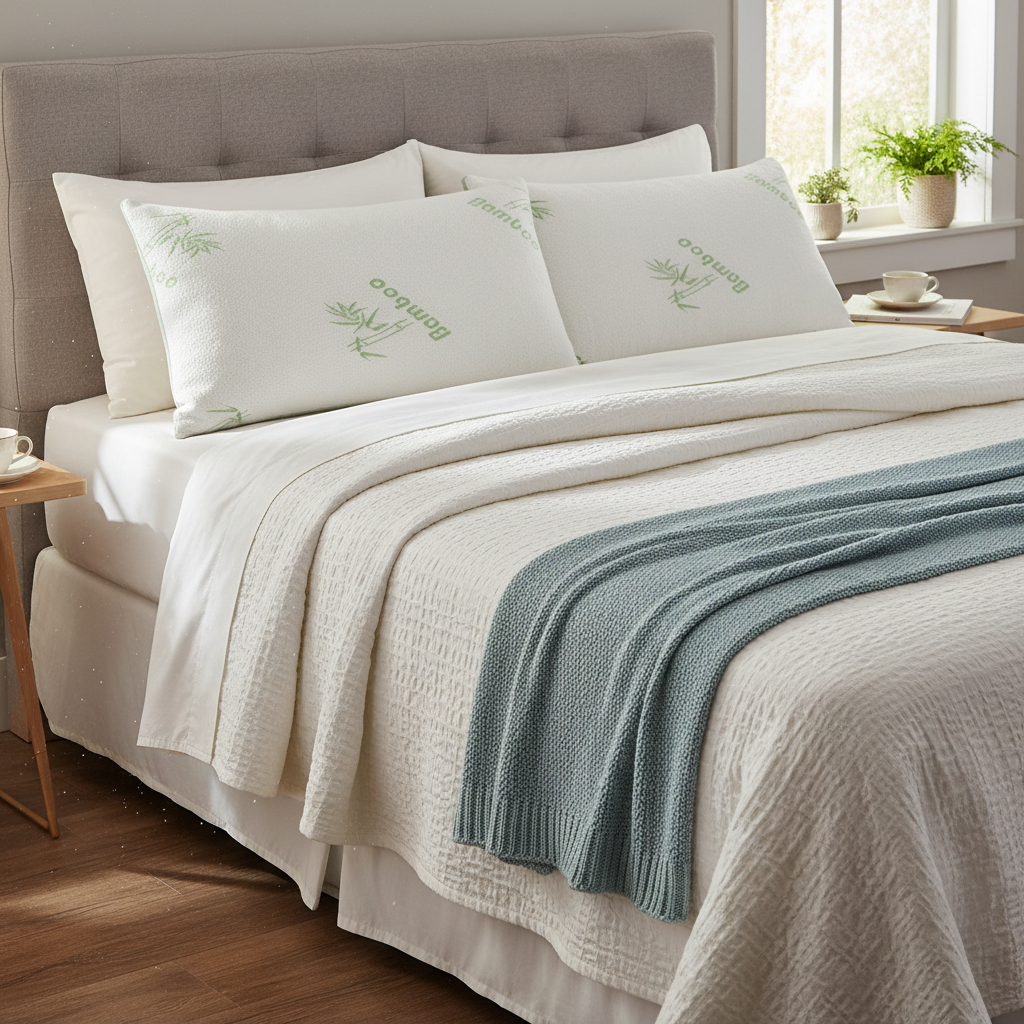 Bamboo Memory Foam Pillows (1- or 2-Pack)