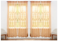 J&V TEXTILES 4-Pack Value: Solid Sheer Window Curtain Panels