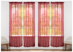 J&V TEXTILES 4-Pack Value: Solid Sheer Window Curtain Panels