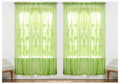 J&V TEXTILES 4-Pack Value: Solid Sheer Window Curtain Panels
