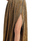 Florence Metallic Strapless Gown Gold Size M