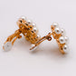 Pearly Floral Elegance Clip-On Earrings