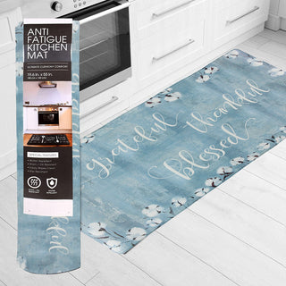 Grateful Thankful Bless Anti-Fatigue Memory Foam Kitchen Mat