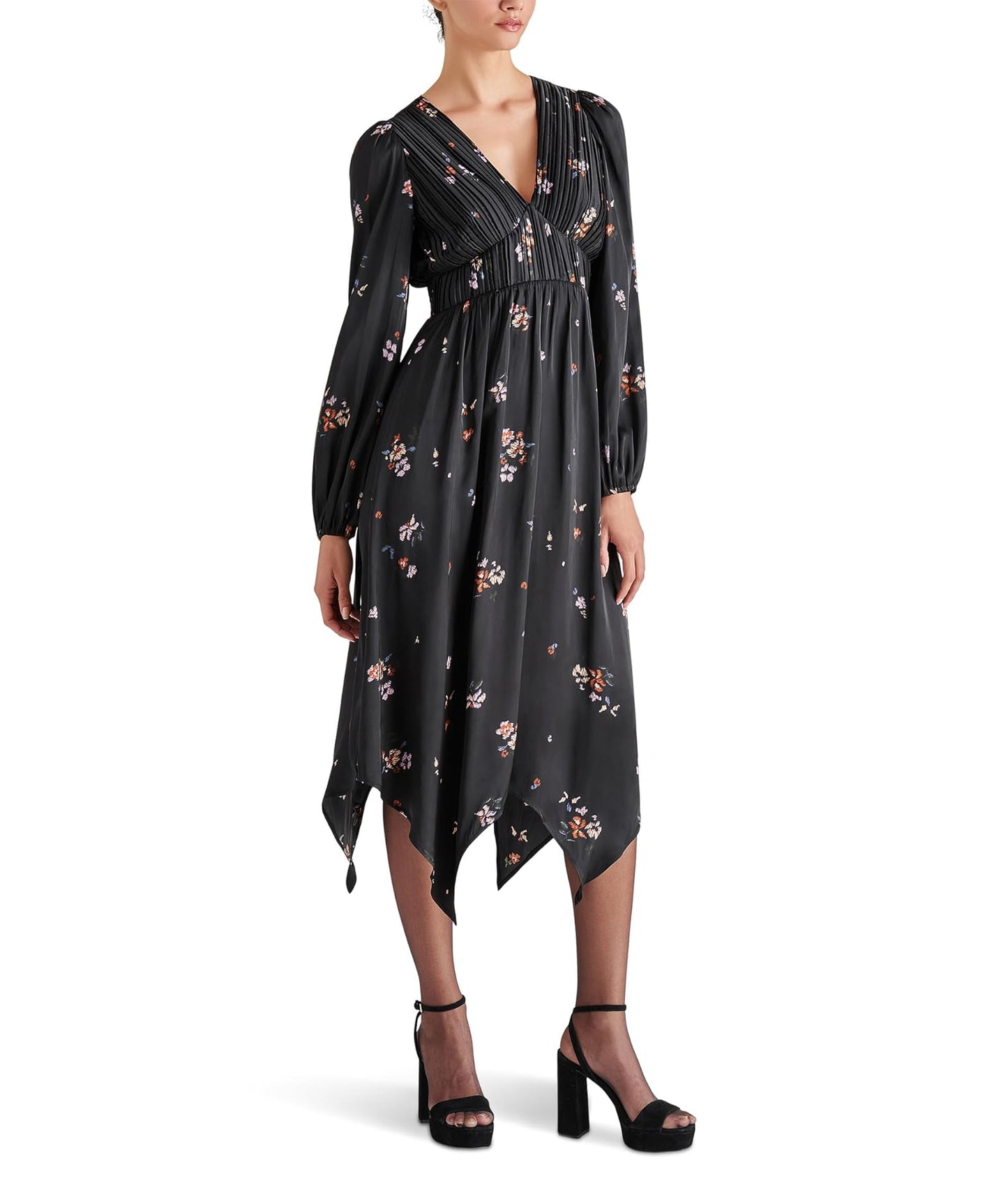 Steve Madden Jamie Handkerchief Hem Dress Black Size XS