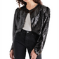 Steve Madden Juliet Cropped Piano Sequin Bolero Black