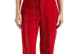 Steve Madden Mercer Crushed Velvet Pants Red
