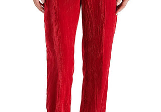 Steve Madden Mercer Crushed Velvet Pants Red