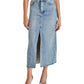 Steve Madden Women's Avani Front-Slit Denim Maxi Skirt Blue