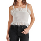 Steve Madden Rhiannon Smocked Tulle Top White