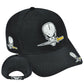 Stoned Bone Skull Pirate Sword Hat Cap Adjustable Acrylic Curved Bill
