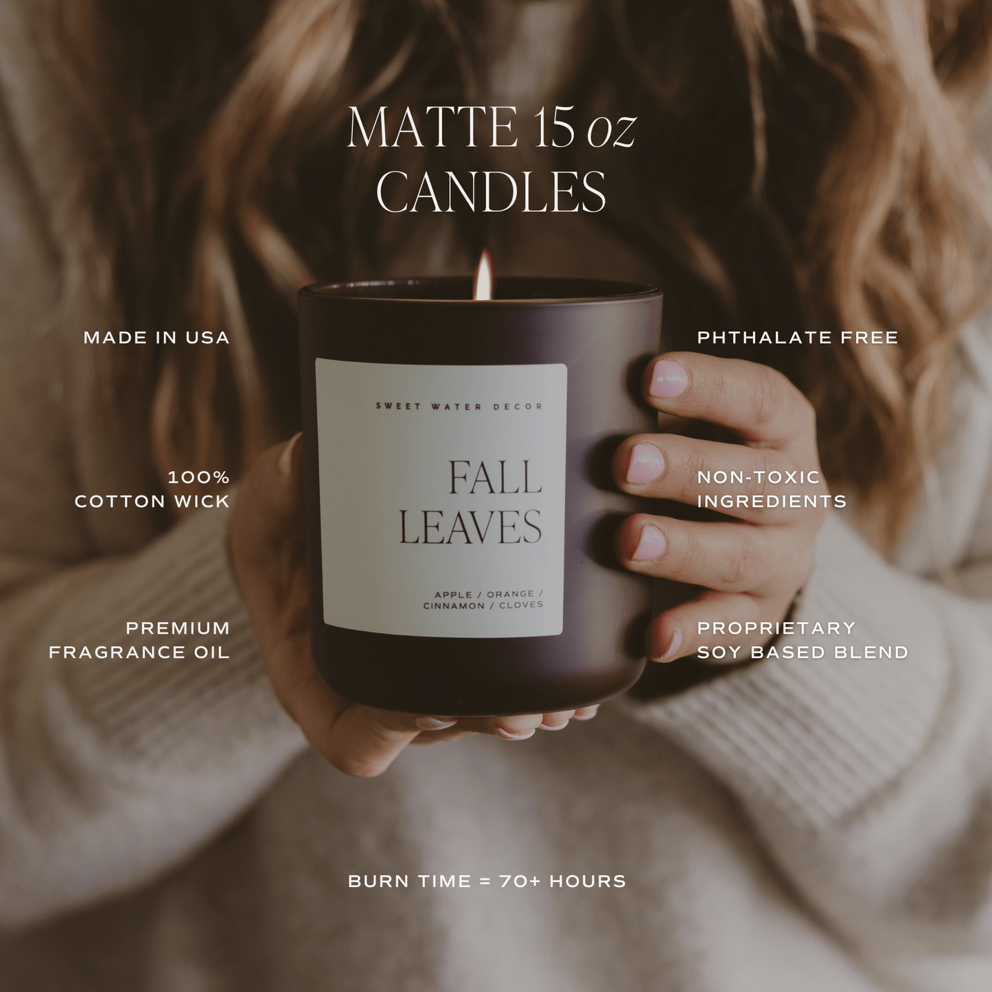 Driftwood and Mahogany Soy Candle - Brown Matte Jar - 15 oz