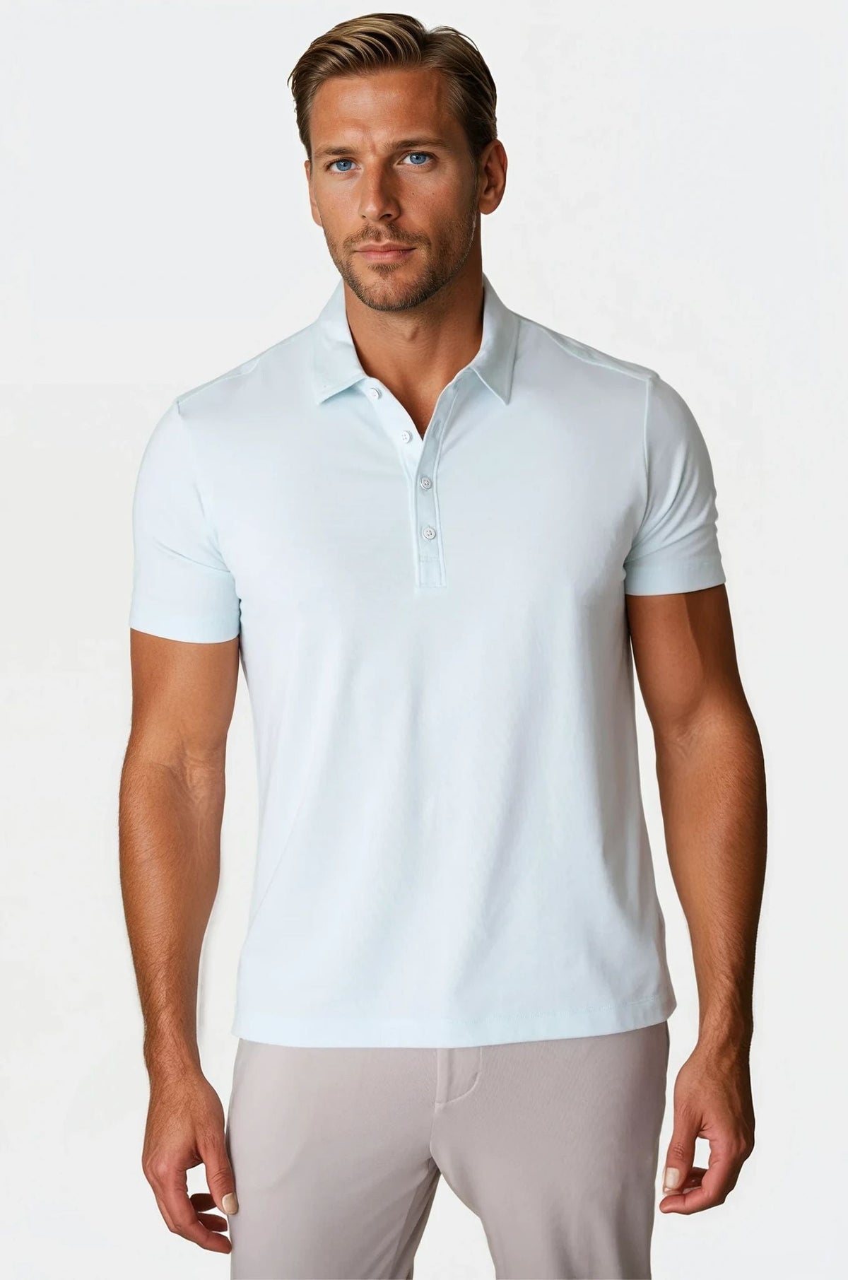 Coolest Polo Tech Shirt - Light Blue