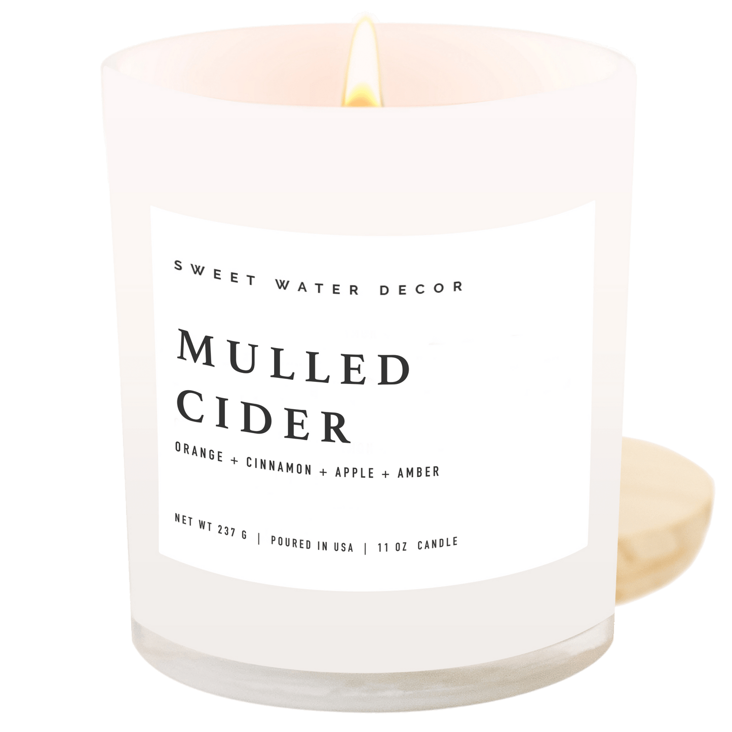 Mulled Cider Soy Candle - White Jar - 11 oz