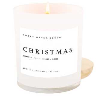 Christmas Soy Candle - White Jar - 11 oz